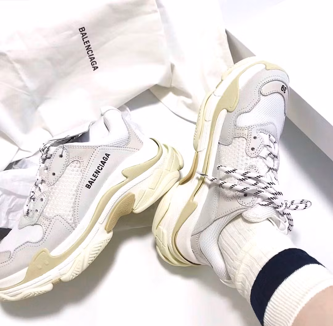 (Women) Balenciaga Triple S Trainer 'White' 524036 W09E1 9000 (Women) Balenciaga Triple S Trainer 'White' 524036 W09E1 9000